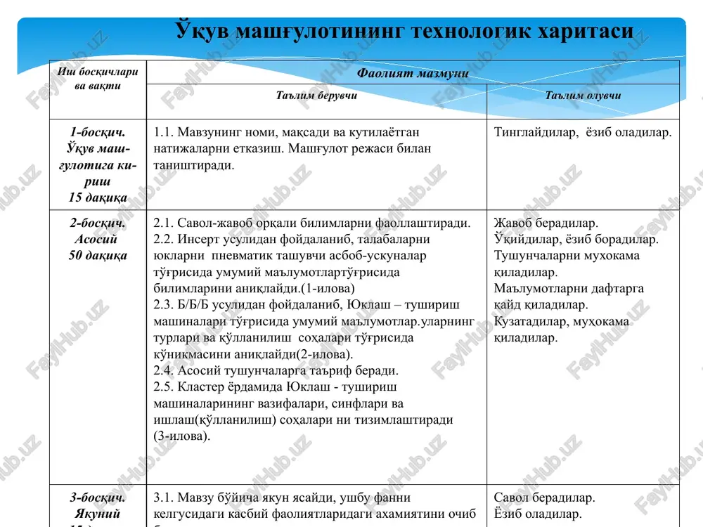 olimlar tomonidan tavsiya etilib, ularning ayrimlari ishlab chiqarishga tadbiq etilgan, ammo texnik, texnologik va ayrim tashkiliy ishlarning noqulayligi sababli ishlab chiqarishda keng qo'llanilmasdan kelinmoqda. shulardan biri pdt-125 markali drenaj quvurlarini suvning bosimi ostida yuvib tozalovchi mashinadir bu mashina ikkita traktor bazasida bo'lib, ulardan birida maxsus aravachalarga o'rnatilgan suv tashuvchi idish hamda uni suvga to'ldiruvchi va bo'shatuvchi suv nasosi o'rnatilgan. ikkinchisida esa uzunligi 125 m li g'altak o'rnatilgan rezina quvur va uning bir uchi mashinada o'rnatilgan kuchli bosim hosil qiluvchi suv nasosga ikkinchi uchi esa nazorat qudiq orqali drenaj quvuri ichida reaktiv harakat qiluvchi kallakga bog'langan. pdt-125 markali mashinaning umumiy ko'rinishi. mr-16 kanal tozalash mashinasi pdt 125 ning ish jarayonining texnologiyasi qo'yidagilardan iborat; - suv tashuvchi traktor yordamida suvni ish joyiga olib kelish; - drenaj quvurlarini yuvishni, uning sho'r suvlarni quyuvchi qismidan drenaj nishabligiga qarshi tomondan boshlash; - drenaj nishabligining yo'nalishi bo'yicha oxirida joylashgan nazorat quduqni ishga tayyorlash; - yuvuvchi ish …
