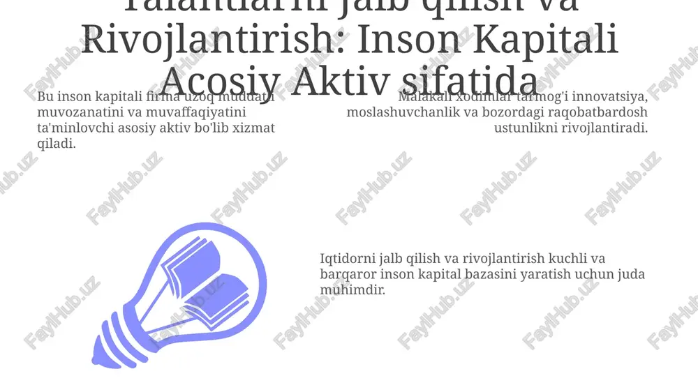 t add text add text add text kuchli brend yaratish obro' va ishonchni rivojlantirishni talab qiladi. ijobiy brend imiji mijozlarning sodiqligi, iste'dodli xodimlar va investorlarni jalb qilishga olib keladi. bu firma va uning tarmog'i uchun uzoq muddatli muvozanatni rivojlantiradi. firma-tarmoq tizimining kelajagi: tendentsiyalar va imkoniyatlar 01 02 03 an'anaviy ierarxiya va dinamik tarmoq munosabatlarini birlashtirgan gibrid tuzilmalar paydo bo'ladi. kompaniyalar tarmoq imkoniyatlariga kirish, ularni birlashtirish va ulardan foydalanish qobiliyatiga asoslangan holda raqobatlashishadi. kompaniyalar tashqi tarmoqlardan resurslar, tajriba va chaqqonlik olish uchun tobora ko'proq foydalanmoqdalar. sales 1st qtr 2nd qtr 100 0 sales 1st qtr 2nd qtr 100 0 sales 1st qtr 2nd qtr 100 0 innovatsiyaning roli: davra oldida bo'lish innovatsiya barqaror o'sish va raqobatbardoshlik ustunligini oshiradi. uzoq muddatli muvozanat doimiy moslashish va yangiliklar orqali erishiladi. tarmoqlar hamkorlikni va bilim almashinuvini ta'minlaydi, bu esa innovatsiyalarni va o'sishni rag'batlantiradi. daromadni maksimalashtirish: strategik narxlash va qiymat taklifi uzoq muddatli muvozanat: korxonalar xarajatlar, …