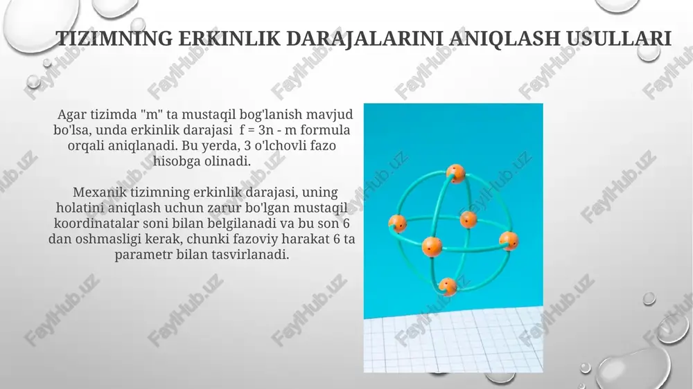 tizimning erkinlik darajalarini aniqlash usullari - Page 3