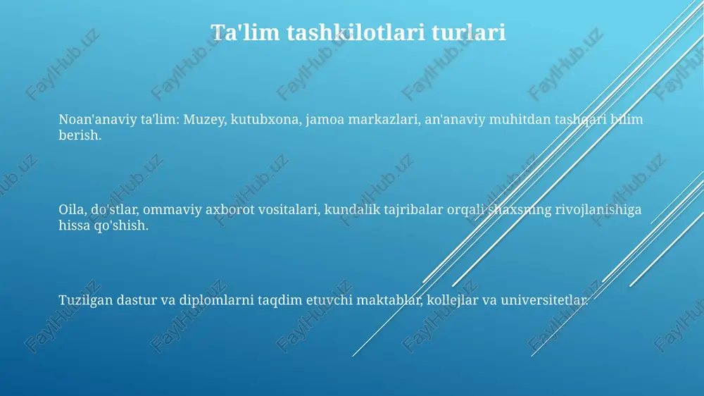 taʼlimni tashkil etish turlari va vazifalari - Page 3