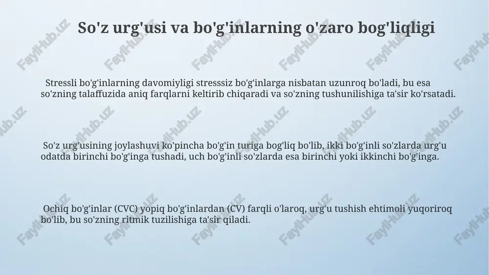 soʻz urgʻusi va boʻgʻin turlari - Page 3
