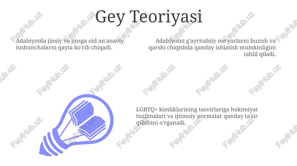 sh. matnni o'quvchining tajribasi va talqini asosida yozish. biografiya tanqidi 01 02 03 muallifning hayoti va tajribalariga asoslangan holda asarni talqin qiladi. matnning muallifning shaxsiy hayoti, tarixiy konteksti va madaniy ta'siri bilan bog'liqligini o'rganadi. muallifning kelib chiqishi asarning mavzulari, qahramonlari va uslubiga qanday ta'sir qilganini tushunishga qaratilgan. sales 1st qtr 2nd qtr 100 0 sales 1st qtr 2nd qtr 100 0 sales 1st qtr 2nd qtr 100 0 madaniyatshunoslik feminist tanqid: adabiyotda jins rollari va kuch dinamikasining qanday ifodalanganligini o'rganadi. formalist tanqid: matnning o'zini, uning tuzilishini, tilini va adabiy vositalarini tahlil qiladi. postkoloniyal tanqid: adabiyot va madaniyatga mustamlakachilik ta'sirini o'rganadi. marksist tanqid adabiyot jamiyatdagi kuch tuzilmalarini qanday aks ettirishi va mustahkamlashini o'rganadi. sinfiy kurash va iqtisodiy tengsizlik nuqtai nazaridan matnlarni tahlil qiladi. sinfiy kurash va iqtisodiy tengsizlik nuqtai nazaridan matnlarni tahlil qiladi. dekonstruksiya matnni dekonstruksiya qilish yaqin o'qish, ikkilik qarama-qarshilik va til tahlili kabi usullarni qo'llab, matnning ichki beqarorligini ochib …