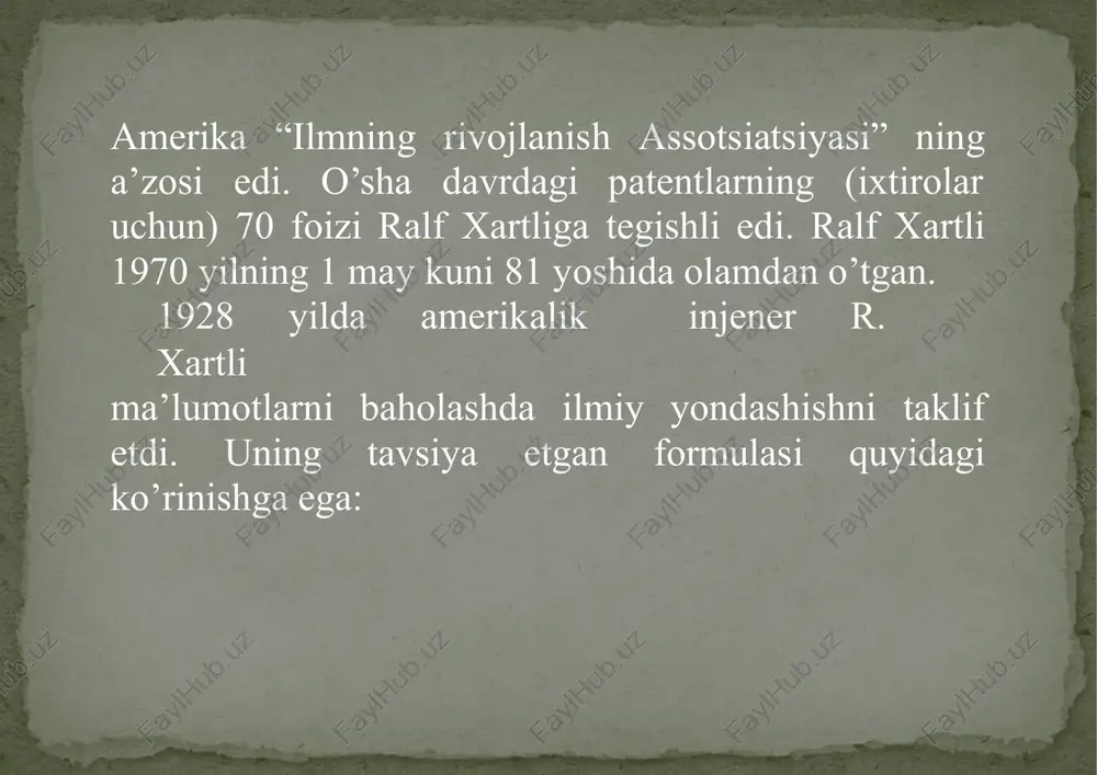 aqidagi fan. mantiq fanining ob’yekti-tafakkur qonunlari, shakllari, uslublari va amallaridir. mantiq fani u o’rganadigan predmet sohasining turi bo’yicha ikki bo’limdan iborat: formal mantiq va dialektik mantiq. formal mantiq statik borliqqa, dialektik mantiq dinamik borliqqa oiddir. formal mantiq ilmining asoslari eramizdan avvalgi iv asrda buyuk yunon olimi arastu (aristotel) tomonidan yaratilgan. ix asrda yashab o’tgan markaziy osiyolik alloma abu nasr forobiy arastuning umumiy formal mantiq tizimini uning boshqa asarlari asosida to’ldirib, o’z zamonasi uchun eng muhim mantiq fanini shakllantirib bergan. yo rost, yo yolg’on bo’lishi mumkin, qiymatlari ikkilik sanoq tizimiga xos fikrlar, ya’ni hukmlar ustida matematik tahlil va deduktiv fikrlashni (birinchi mavzuda ta’kidlab o’tilganidek) birinchi bolib xix asrda ingliz matematigi (irlandiyalik) jorj bul qo’llagan. bu bul algebrasi deb ataluvchi mantiq algebrasi yaratilishiga va oxir–oqibatda xx asr o’rtalarida elektron hisoblash mashinalarining yaratilishiga olib kelgan. chunki, zamonaviy kompyuterlar faqat 0 va 1 qiymatlarni tushunadi va shularga asoslanib mantiqiy bog’liqlik asosida ishlaydi.kompyuter raqamli qurilmalarining …