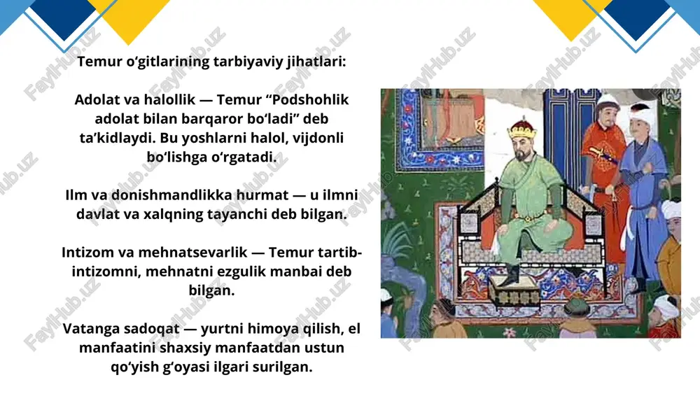 amir temur, mirzo ulug‘bek, alisher navoiyning pedagogik qarashlari - Page 3