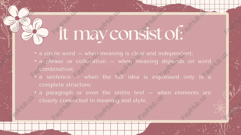 : define the translation unit, use linguistic tools properly, know when to make abbreviated or adapted translations, and always aim for clarity, accuracy, and naturalness. thank you image6.png image10.svg image7.png image12.svg image1.jpeg image2.png image3.svg image3.png image5.svg image4.png image7.svg image5.png image8.png image14.svg image9.png image16.svg image10.png image18.svg image11.png image20.svg /docprops/thumbnail.jpeg