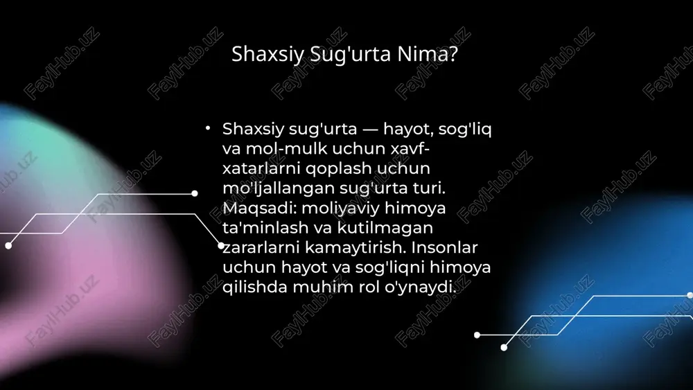 jarayoni: 1. shartnoma shartlarini o'rganish; 2. zarur hujjatlarni tayyorlash; 3. shartnomani imzolash; 4. sug'urta qoplamasini tasdiqlash. bu bosqichlar sug'urta shartnomasining to'g'ri va rasmiy bo'lishini ta'minlaydi. photo by desola lanre-ologun on unsplash sug'urta to'lovlarini amalga oshirish to'lov usullarini tanlash to'lov usullarini tanlashda naqd, bank o'tkazmasi yoki onlayn to'lov imkoniyatlari ko'rib chiqiladi. to'lov muddatlarini belgilash to'lov muddatlari sug'urta shartnomasiga muvofiq, shuningdek, moliyaviy imkoniyatlarga asoslanadi. to'lovni amalga oshirish to'lovni amalga oshirishda avtomatlashtirilgan yoki qo'lda usullar qo'llaniladi, xavfsizlik va qulaylik asosida. to'lovni tasdiqlovchi hujjatlarni saqlash hujjatlarni saqlash uchun kvitansiya yoki bank yozuvi kabi rasmiy hujjatlar saqlanadi, kelajakda tekshirish uchun. shaxsiy sug'urtada asosiy xatoliklar sug'urta shartnomasini o'qimaslik, shartlar va cheklovlarni bilmaslikka olib keladi. to'lovlarni kechiktirish sug'urta qoplamasining yo'qolishiga sabab bo'lishi mumkin. kompaniyani ehtiyotkorlik bilan tanlash, uning obro'si va xizmat sifatini tekshirish muhimdir. photo by irvan smith on unsplash sug'urtani o'z vaqtida yangilamaslik sug'urta shartnomasini o'z vaqtida yangilash muhim. yangilanishni unutish qoplamani yo'qotishga olib keladi. yangi …