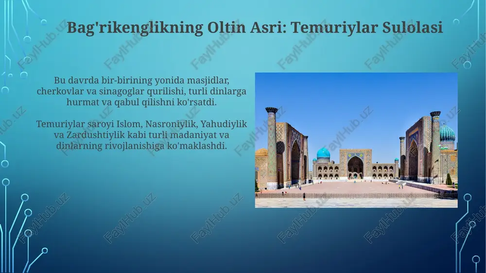bag'rikenglikning oltin asri: temuriylar sulolasi - Page 3