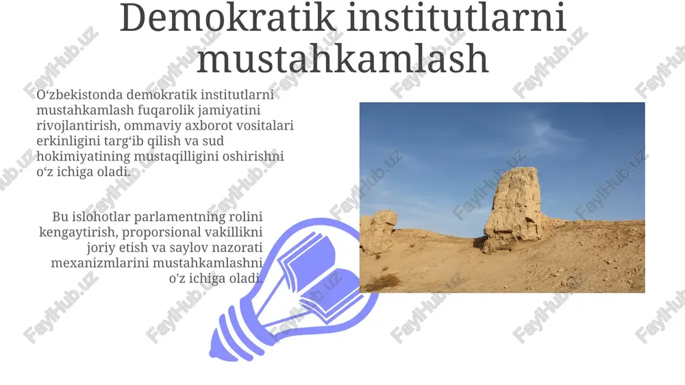 alari erkinligi juda muhimdir. isloh qilishning siyosiy ishtirok etishga ta'siri. 01 02 saylovchilar ishtiroki oshishi va faol fuqarolik jamiyati. kuchliroq parlament nazorati va hisobot berish. sales 1st qtr 2nd qtr 100 0 sales 1st qtr 2nd qtr 100 0 e'tiboringiz uchun rahmat @taqdimot_robot image4.jpg image5.jpg image6.jpg image7.jpg image8.jpg image9.jpg image10.jpg image11.jpg image12.jpg image13.jpg image14.jpg image15.jpg image1.jpeg image2.jpeg image3.jpeg