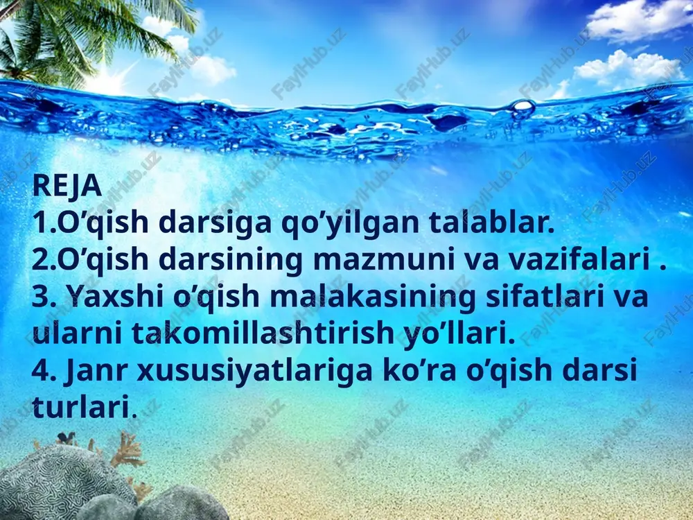 aza kitobxonlarni yetishtirish. o’quvchilarda atrof muhit haqidagi bilimlarni kengaytirish va chuqurlashtirish, ilmiy dunyoqarash elementlarini shakllantirish. • o’quvchilarni axloqiy, estetik jihatdan va mehnatga muhabbat ruhida tabiyalash. • o’quvchilar nutqi (asosan og’zaki nutqi)ni va tafakkurini o’stirish. • adabiy tasavvur elementlarini shakllantirish yaxshi o’qish malakasining sifatlari tez to’g’ri ongli ifodali o’qish malakasini takomillashtirish deganda esa o’quvchilarda o’qish malakasini shakllantirish tushuniladi. o’qish sifatlari bir-biri bilan o’zaro uzviy bog’liq bo’lib, ongli o’qish asosiy hisoblanadi: o’quvchi tez o’qisa-yu, anglab o’qimasa, o’zi ham, boshqalar ham tekst mazmunini tushunmaydi; to’g’ri o’qish ham ongli o’qishga xizmat qiladi: to’g’ri, tez va ongli o’qish ifodali o’qishning asosi hisoblanadi. yaxshi o’qish malakasini egallash maktabda o’qitiladigan barcha predmetlardan muvoffaqiyatli o’qishni muhim sharti hisoblanadi. o’qish faoliyatining asosiy turi bo’lib, o’quvchilarni g’oyaviy-siyosiy, aqliy, estetik va nutq jihatidan rivojlantirish uchun katta imkoniyat yaratadi. bular o’qish malakasini o’stirish va takomillashtirish ustida muntazam va maqsadga muvofiq ishlash zarurligini ta’kidlaydi. o’qish malakasi murakkab malaka bo’lib, uni shakllantirish uzoq vaqtni …
