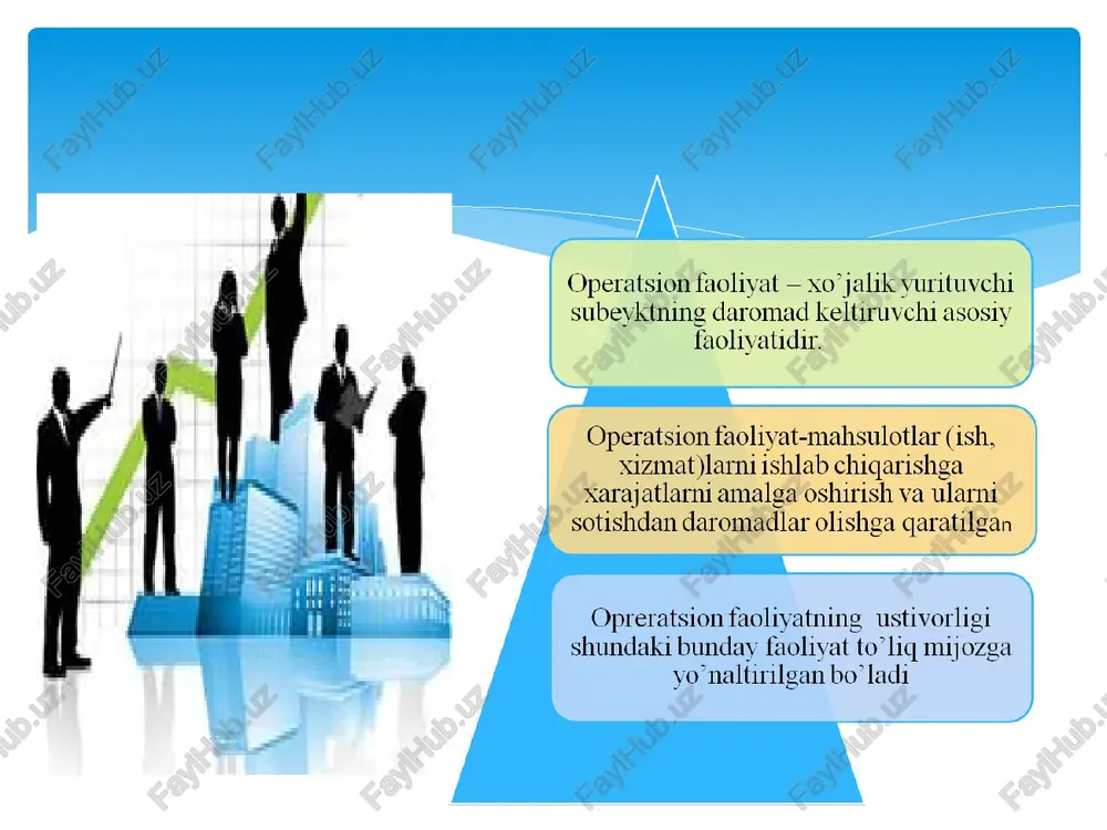 (sarf) (2885 m.s.) umumiy foyda (265 m.s.) kritik hajm darajasi, mahsulot ishlab chiqarish va sotishning foyda keltirish hajmini tahlili kritik hajm darajasini tahlil etishning maqsadi – foyda olish imkoniyatini belgilashdan iborat. agar korxonaning foydaga ishlash imkoniyatini aniq baholasak, ijobiy pul oqimlariga ega bo`lish imkoniyatlari ham bilinadi. kritik hajm darajasini quyidagi formula shaklida ifoda etish mumkin. bunda bevosita mahsulotning qiymat ifodasidan yoki sotish bahosidan kelib chiqiladi. mahsulotning qiymat ifodasini esa quyidagicha belgilash mumkin. mahsulot qiymati= o‘zgaruvchan xarajat + o‘zgarmas xarajatlar +foyda bundan kritik hajm darajasiga yuqorida berilgan ta’rifdan kelib chiqqan holda quyidagi bog‘lanishni berish mumkin. kritik hajm darajasida mahsulot hajmi = o‘zgaruvchan xarajatlar + o‘zgarmas xarajatlar + 0 bu bevosita qiymatni iqtisodiy kategoriya sifatida belgilashdagi ifodalashning o‘zidan iborat, ya’ni: mahsulot hajmi = doimiy kapital + o‘zgaruvchi kapital + foyda mahsulot ishlab chiqarishning kritik hajm darajasi tahlili aniqlash kerak: kritik hajm darajasini - qiymat ifodasi; - miqdor ifodasi; kritik hajm darajasi = …