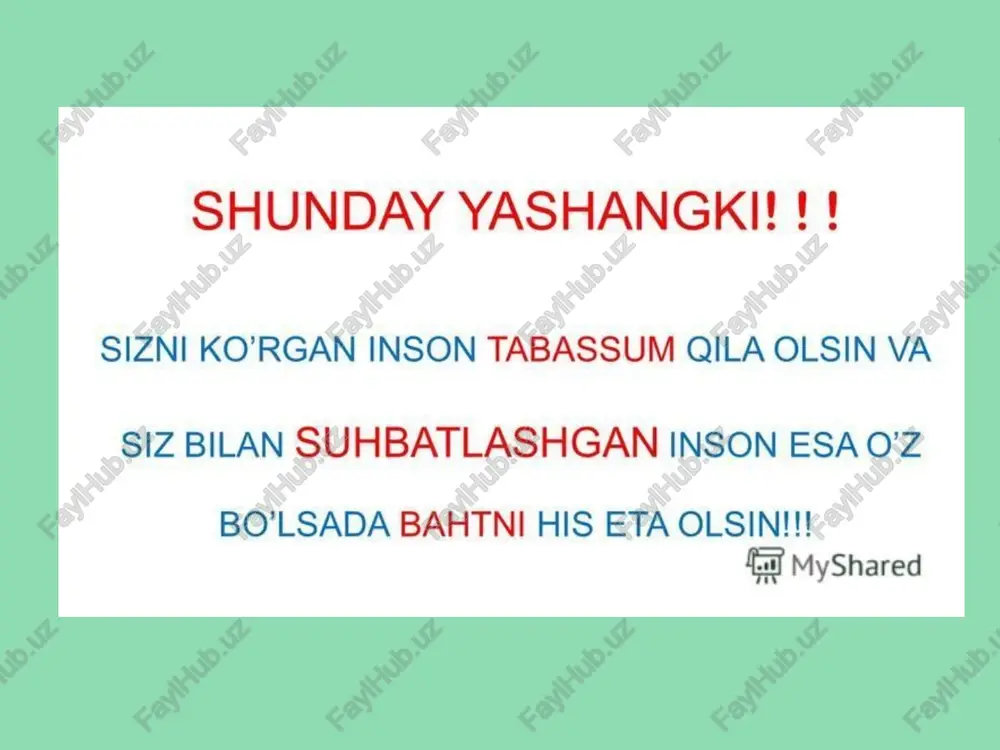 ti jarayonlari mazmunini kashf etish, kechinmalarini intuitiv tarzda tushunishga qaratilgan. urg’u mijozni yaxlit idrok etishga qo’yiladi. insaytga yo’naltirilgan uslub o’zining texnikasi, suhbat spetsifikasi, strategiyasi va pirovard maqsadiga ega. simptomga yo’naltirilgan uslub nozologik birliklar va sindromlarga birlashadigan alomatlarni tanib olishdan iborat. ushbu uslub rapport o’rnatish, simptomlar (kechinmalarni) aniqlash, psixik xolat tavsifini berish, diagnoz qo’yish, prognozni baholash, terapiyani o’rnatish kabilarni nazarda tutadi. suhbat qoidalari suhbatning erkin kechishiga imkon bering, mavzular keskin o’zgarishlariga yo’l qo’ymang o’z fikrlarini ifodalashga qiynalayotgan mijozlar bilan o’tkazilayotgan suhbatni tizimlashga harakat qiling mijozga suhbatga undovchi tarzda shakllantirilgan savollarni bering dominant savollardan qoching ko’cha iboralaridan foydalanmang mijoz qo’llaydigan terminlarni qo’llang suhbat avvalida “nimaga?” degan savollardan qoching mijoz qarshiligini kuchaytirayotgan mavzularni belgilab boring suhbat qoidalari so`rov konsultant so’rov paytida quyidagi to’rt savolga o’z diqqatini qaratadi muloqot jarayonida asosiysi, bu-fikrlash: fikr – muvaffaqiyatning, barcha moddiy boyliklarning, barcha buyuk kashfiyotlarning, shuningdek barcha yutuqlarning birinchi manbai. klod m.bristol muloqot tarkibiy qismlari : muloqot mazmuni …