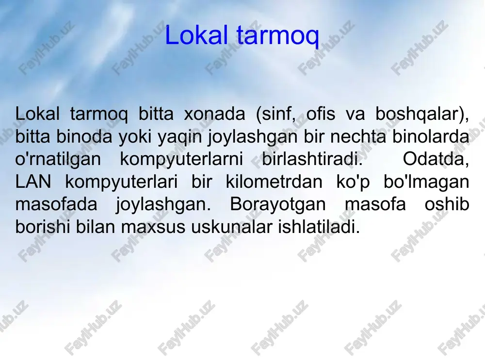 kompyuter tarmoqlarilokaltarmoq - Page 3