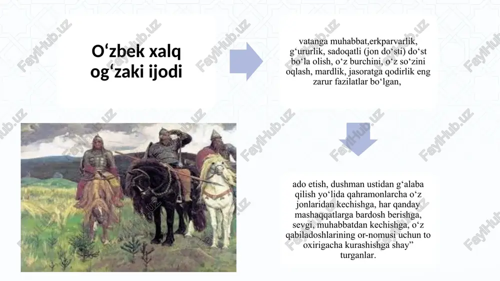 shaharlarida x asrdan boshlab yangi ma’naviy-amaliy harakat – javonmardlik (futuvvatchilik) harakati tarqaldi. javonmardlar asosan oddiy xalq ichidan chiqqan pahlavonlar, qiziqchilar, hunarmandlar, sipohilar va boshqalardan tashkil topgan bo‘lib, ularning har birining jamoasi, pir, ustozi bo‘lgan. oddiy yigit javonmardlik tariqatiga kirish uchun pirga qo‘l berib, ustozga sidqi dildan ahdu paymon qilib, mardlik belbog‘ini bog‘lamoqligi kerak bo‘lgan. 11 javonmardlarga yo‘lda yurish, kiyim kiyish, salom berish va salomga javob berish, ta’ziyaga borish odoblari, kasb-hunar va savdo-tijorat odobi, maddohlik, g‘azalxonlik, dorifurushlik, kurash tushish, hammollik, dorbozlik, qo‘g‘irchoqbozlik, qilichbozlik, qassoblik kabi kasblarning xususiyatlari, bu kasblar egalari amal qilishi shart bo‘lgan amallar barcha tafsilotlari bilan uqtirilgan 12 markaziy osiyo xiv-xv asrlarga kelib sohibqiron amir temurning vatanparvarona fidoyiligi tufayli mo‘g‘ullar istibdodidan qutuldi va mustaqil davlatga ega bo‘ldi bu davr pedagogik qarashlarida odil, ma’rifatparvar podshoh g‘oyasi yetakchi o‘rinni egalladi, ya’ni aqlli va ma’rifatli hukmdorgina xalq hayotini tubdan ijobiy o‘zgartirishga qodirdir. temuriylar davridagi singari madaniyatga havas qo‘ymoq islom olamining boshqa bironta …
