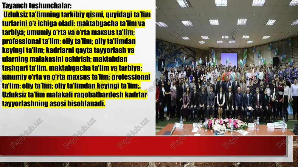 oialarni engildan og‘irga borish orqali bilim berish, olib boriladigan mashqlar bolalar yoshiga mos bo‘lishi, bilim 7 berishda bolani qiziqishi va qobiliyatlarini hisobga olish, o‘qitishni jismoniy mashqlar bilan olib borish kerakligini uqtiradi. pedagogik fikrni rivojlanishida rus pedagogi k.d.ushinskiyning pedagogik, nazariy qarashlari «inson tarbiya predmeti sifatida» degan mukammal asarida bayon qilib berilgan. «ona tili», «bolalar dunyosi» kitoblari barchaga yaxshi ma’lum bo‘lib, u ta’limning ko‘rgazmaliligi, ongli va uzviy olib borish masalalarini ishlab chiqdi. pedagogika fan sifatida rivojlanishida chex pedagogi, olimi yan amos komenskiy (1592-1670)ning hissasi katta bo‘ldi. uning «buyuk didaktika» asari haqli ravishda pedagogika sohasida yaratilgan birinchi ilmiy asar hisoblanadi. undan tashqari «onalar maktabi» degan maktabgacha tarbiya qo‘llanmasi va bir qancha kitoblari diqqatga sazovordir. komenskiy o‘zining pedagogik nazariyasida tarbiyaning tabiatga uyg‘un bo‘lishi to‘g‘risidagi tushunchani ilgari suradi.pedagog bolani tarbiyalaganda, bog‘bon daraxtning biologik o‘sish qonuniyatini hisobga olgani kabi, undagi tabiiy bilish xususiyatlarini hisobga olishi shart, deydi.komenskiy o‘qishga hammaning tortilishini, hamma umumta’lim olishi kerakligini uqtiradi. qonunchilik …