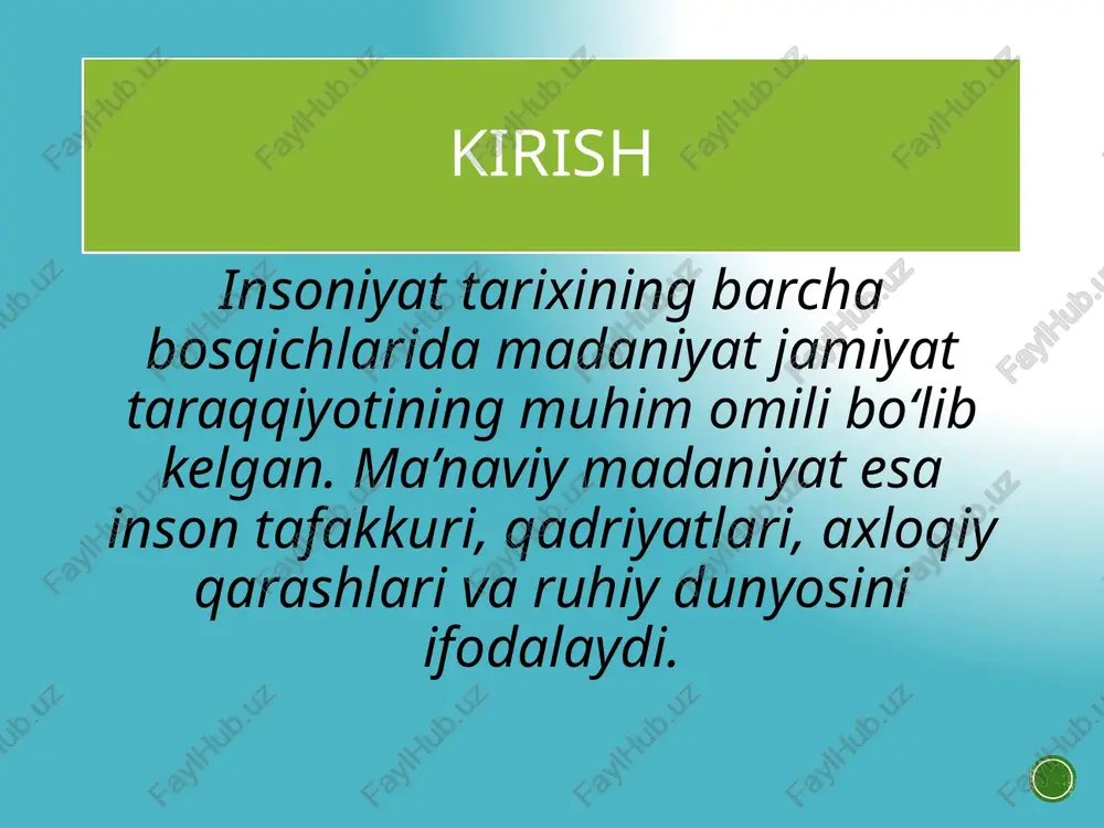 xalqlar ma’naviy madaniyat belgilarining rivoji - Page 3