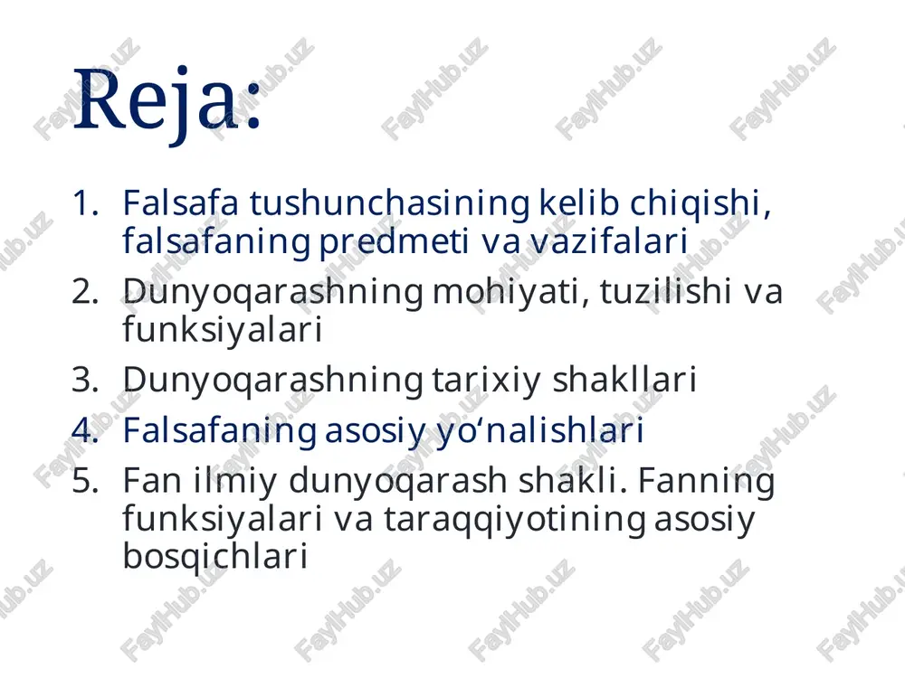tariqa ibtidoiy odamlar dunyoqarashi muayyan darajada tartibga kelgan, ularning dunyo haqidagi qarashlari esa qisman tizimga solingan. mazkur tizimga solishning muhim shakllari epos, ertaklar, afsonalar, rivoyatlar bo‘lib, miflar avvalo ular orqali ifodalanadi. shu tariqa to‘plangan bilimlar va tajriba keyingi avlodlarga o‘tishi ham taminlanadi. mifda ota, oqsoqol hukmi va qaror topgan ananalar muhim rol o‘ynaydi. rivoyat va uning mazmuniga nisbatan bunday munosabat zamirida e’tiqod, borliqni bevosita, emotsional idrok etish yotadi. mifologik dunyoqarash dunyoni yaxlit tushunish bo‘lib, unda shubhaga o‘rin yo‘qdir. diniy dunyoqarash (din so‘zi arabchadan tarjimada e’tiqod, ishonch, ishonmoq degan ma’nolarni anglatadi.) dunyoni mutlaq hokimiyatga ega bo‘lgan oliy mavjudot, xudo boshqaradi degan tasavvurga asoslanadi va shu bilan mifologik dunyoqarashdan farq qiladi. xudo boqiy va shak-shubhasizdir, u hamma narsani – makon va vaqt, materiya, barcha tirik jonzotlarni yaratgan. xudo barcha yaxshi fazilatlarni o‘zida mujassamlashtirgan va hamma narsaga qodir. u dunyoni yaxshi ishlar uchun yaratgan, biroq u dunyoga erkinlik ham bergan, yaxshilikka har kim …