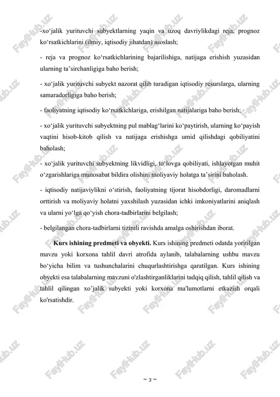 ko'rsatishdir. i bob. moliyaviy barqarorlik tahlilining mazmuni, maqsadi va vazifalari korxona barqarorligini eng muhim ko‘rsatkichlaridan biri bu moliyaviy barqarorlik ko‘rsatkichidir. agar korxonada daromadlar xarajatlardan ortadigan bo‘lsa, moliyaviy baraqarorlikka erishishi mumkin bo‘ladi. agar korxona mablag‘larni erkin tasarruf eta olsa, ulardan samarali foydalansa, doimiy ishlab chiqarish va sotishning mukammal siklik aylanish uzluksizligi ta’minlansa, bunday korxonani moliyaviy barqaror deyishimiz mumkin. korxona moliyaviy holatini qisqa va uzoq muddatga baholash mumkin. qisqa muddatli oraliqda korxonaning to‘lovga qodirligiga uzoq muddatli o‘rganishda esa uning moliyaviy barqarorligiga ko‘proq ahamiyat qaratiladi. firma va kompaniyalar moliyaviy jihatdan barqaror rivojlanmas ekan, uning bankrotlikka uchrash ehtimoli yuqori bo‘ladi. shu sababli, moliyaviy barqarorlikni makro va mikro ko‘lamda tadqiq etish doimo iqtisodchilarning doimiy e’tiborida bo‘lib kelgan. moliyaviy tahlilda moliyaviy barqarorlikning alohida olingan korxonalarda, firma va kompaniyalarda o‘rganishga, qisqa, o‘rta va uzoq davriylikda baholash amaliyotini yo‘lga qo‘yishga, uni o‘stirishning aniq chora-tadbirlarini belgilashga ahamiyat qaratiladi. moliyaviy barqarorlikni baholash bir qancha ko‘rsatkichlar tizimidan foydalaniladi. ular jumlasiga quyidagilarni …
