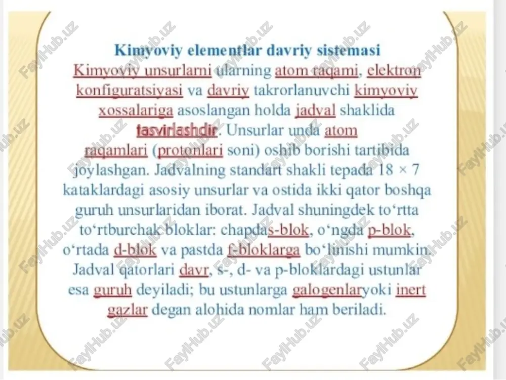 d.i. mendeleyev kimyoviy elementlar davriy sistemasi - Page 3