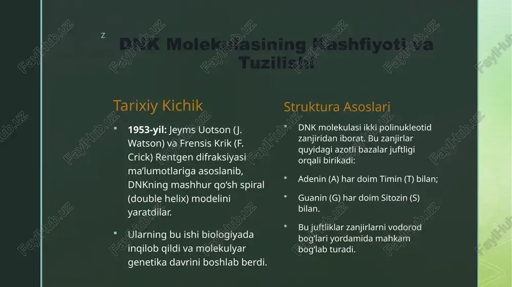 irsiyatning molekulyar asoslari: hayot sirini ochish - Page 3