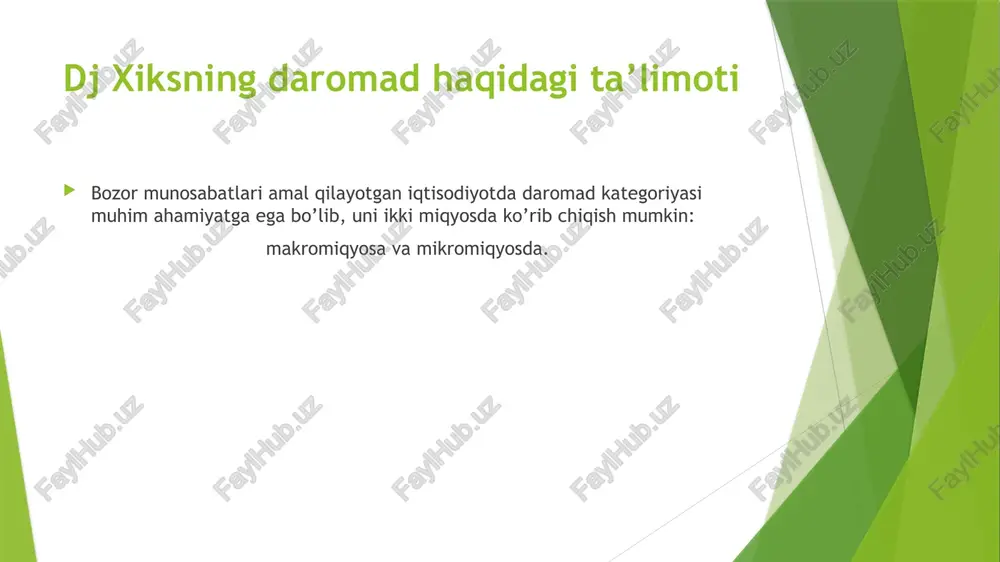 sial to’lovlar; sug’urta mukofotlari va qoplamalari; turli qayta taqsimlash to’lovlari(jarimalar, nafaqalar, insonparvarlik yordamlari, a’zolik badallari, xayr-ehson va x.k.). milliy daromadni taqsimlash, qayta taqsimlash va oxirgi foydalanish statistikasi milliy daromad mamlakat rezident birliklarining hisobot davrida yaratgan daromadlarining yig’indisidan iborat. bu ko’rsatkich mamlakat miqyosida hisoblanganligi uchun uni odatda agregat ko’rsatkich deb yuritiladi. milliy daromad agregati mamlakatdagi barcha rezident birliklarning olgan birlamchi daromadlarining yig’indisidan iborat bo’lib, bu agregat yalpi va sof usullarda, ya’ni asosiy kapitalning iste’moli ko’rsatkichi qo’shilgan yoki qo’shilmagan holda hisoblash mumkin. yalpi ichki mahsulot(yaim) va yamd ko’rsatkichlari bir-biridan rezident birliklarning tashqi dunyodan olgan va bergan birlamchi daromadlarining saldosiga farq qiladi. bu holatni bunday ifodalash mumkin: yamd = yaim+chebds yoki smd =sis+chebds milliy daromadni taqsimlash, qayta taqsimlash va oxirgi foydalanish statistikasi mamlakat miqyosida barcha iqtisodiyot sektorlarining ixtiyordagi daromadlari yig’indisi milliy ixtiyordagi daromad(mid) deyiladi. bu yaim va yamd agregatlari kabi muhim agregatlardan hisoblanadi. bu agregat ham yalpi(yamid) va sof(smid) usullarda hisoblanadi. tashqi dunyodan …
