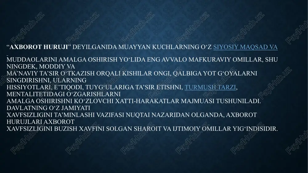qida xabarlar va uydagi boshqa yangiliklari, soʻngra turli fikrlar, mulohazalar, kichik ixtirolar, shuningdek, qachon tushlikka chaqirilishi, baʼzan esa le menyu oʻrin oladi“. statistikaga ko'ra, dunyo aholisining 59 foizi yoxud 4.7 milliard odamlar ijtimoiy tarmoqlardan foydalanishadi va ushbu raqamlar yiliga 5.1% yoki ma'lum bo'lishicha, dunyodagi eng ko'p ishlatiladigan ijtimoiy tarmoq hali ham facebook bo'lib, uning aktiv foydalanuvchilari salkam 3 milliard'ni tashkil qiladi. undan keyingi ikkinchi o'rinni esa, google'ning youtube video platformasi 2,476 milliard aktiv foydalanuvchilar egallagan bo'lsa, top uchlik 2 milliard aktiv foydalanuvchilarga ega whatsapp bilan yakunlanadi.227 millionga oshib bormoqda. so'nggi tadqiqot natijalariga ko'ra, bugungi kunda butun insoniyatning 63 % qismi internetdan foydalanishi qayd etilgan. shuningdek, qariyb 1 yillik davr ichida internet foydalanuvchilari soni 200 millionga ortgan. internet foydalanuvchilarning asosiy qismi (92,4 %) mobil qurilmalar vositasida internetdan foydalanishadi. 4,65 milliard foydalanuvchi ijtimoiy tarmoqlardan faol foydalanishadi. ushbu raqamlar onlayn olamning naqadar muhimligini yana bir marta ifodalaydi. telegram - asosan smartfonlar uchun mo‘ljallangan, …
