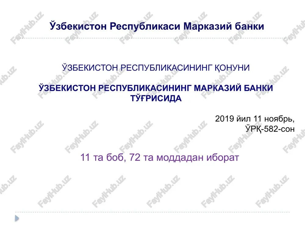 ishlarga joylashtiradi. 1. vaqtincha bo'sh turgan bo'sh pul mablag'larini yig'ish va ularni kapitalga aylantirish banklarning ixtiyorida bo'lgan mablag'larning deyarli 80 foizidan ortiq qismi chetdan jalb qilingan pul mablag'lari hisoblanadi. bu banklarning asosiy faoliyati boshqa shaxslarning mablag'lari hisobiga amalga oshirilishini anglatishi bilan birga, yuqori darajada riskka bog'liqligini keltirib chiqaradi. 1. vaqtincha bo'sh turgan bo'sh pul mablag'larini yig'ish va ularni kapitalga aylantirish depozit mablag'lari, jismoniy va yuridik shaxslarning omonat va depozit qo'yilmalaridan iborat. nodepozit mablag'lar – bank kredit sifatida yoki o'z qimmatli qog'ozlarini sotish evaziga qabul qiladigan mablag'lardir. jalb qilingan mablag'lar depozit va depozit sertifikatlari mablag'lari qoldig'i mlrd. co'm sana jami muddatlari bo'yicha talab qilib olinguncha 1 kundan 30 kungacha 30 kundan 180 kungacha 180 kundan 365 kungacha 1 yildan yuqori 01.03.2021 y. 113 114 44 622 4 088 16 651 13 478 34 276 01.03.2022 y. 148 350 54 805 5 068 18 605 21 385 48 486 bozor iqtisodiyoti sharoitida …