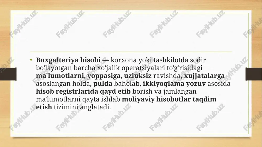 uchun buxgalteriya hisobi tizimidan foydalanish biznesga o’zlarining operatsion byudjetiga nisbatan umumiy pul oqimlarini aniq tushunish imkonini beradi. biznesingizda vazifalarni avtomatlashtirish uchun buxgalteriya dasturidan foydalanishning asosiy afzalliklaridan keltirib o’tamiz. buxgalteriya hisobi tizimi nima? buxgalteriya hisobi tizimi turli xil buxgalteriya hisobi va buxgalteriya hisobi vazifalarini bajaradi. u moliyaviy operatsiyalarni ro’yxatga olish va hisobot berishda yordam beradi. ushbu turdagi dasturiy ta’minotni amalga oshirish pul oqimi hisob-kitoblarini tahlil qilishni va tushunishni osonlashtiradi. ushbu vositadan muvaffaqiyatli foydalanish uchun buxgalter yoki buxgalteriya ko’nikmalarini talab qilinmaydi va odatda internetga ulangan har qanday qurilmadan zamonaviy buxgalteriya tizimiga kirishingiz mumkin. nima uchun biznesingizga buxgalteriya tizimi kerak? kichik biznes egasi yoki tashabbuskor tadbirkor sifatida to’g’ri vositalarga sarmoya kiritish o’sish va turg’unlik o’rtasidagi farqni anglatishi mumkin. ehtimol, siz o’tmishda buxgalteriya dasturiga sarmoya kiritishni o’ylab ko’rgansiz yoki endigina o’z imkoniyatlarini o’rganishni boshlagandirsiz, lekin nima uchun uni sotib olishingiz kerakligini hali ham bilmayapsiz. ushbu jarayonda ishlashingizga yordam berish uchun buxgalteriya dasturiga investitsiya qilish …