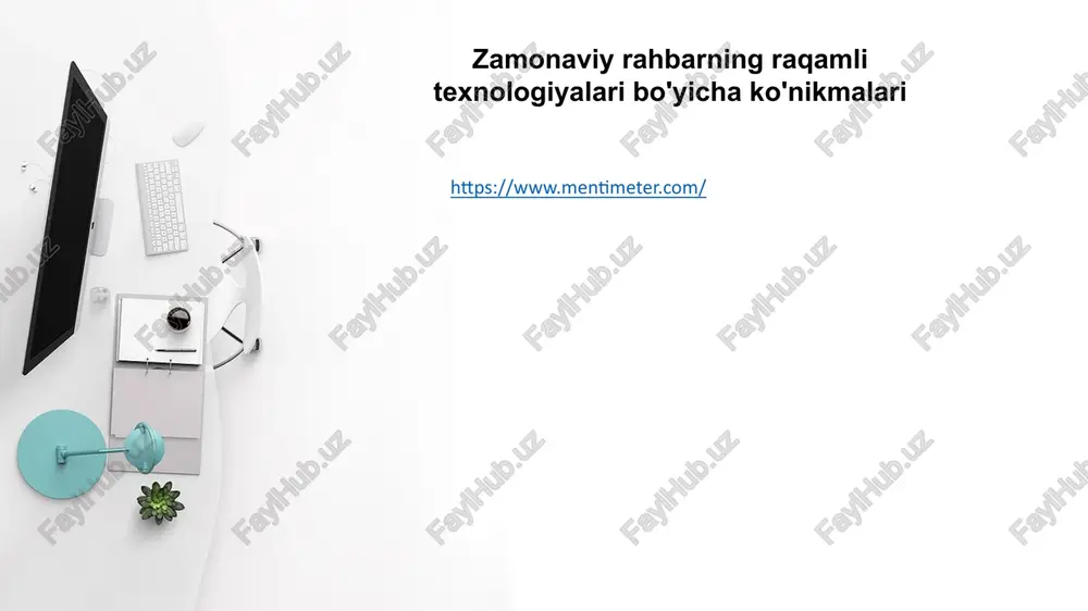 muassasalari bitiruvchilari attestatlarini ro‘yxatga olish tizimi (attestat.uzedu.uz) id.egov.uz yagona identifikatsiya tizimi (oneid) 17 login shaxsning, o‘zini axborot tizimiga tanishtirish jarayonida qo‘llaniladigan belgilar ketma-ketligi bo‘lib, axborot tizimidan foydalanish huquqiga ega bo‘lish uchun foydalaniluvchining maxfiy bo‘lmagan qayd yozuvi hisoblanadi. parol uning egasi haqiqiyligini aniqlash jarayonida tekshiruv axboroti sifatida ishlatiladigan belgilar ketma-ketligi. axborot tizimiga kirish id.egov.uz yagona identifikatsiya tizimi (oneid) eri elektron raqamli imzo 18 axborot tizimlariga kirish vositalari № axborot tizimlari, portal, platformalar jismoniy shaxs yuridik shaxs 1 edo.ijro.uz 2 erp.maktab.uz olympiad.uzedu.uz 3 my.mehnat.uz 4 my.gov.uz 5 e-shahodatnoma.uz 6 stesting.uz 7 my.maktab.uz 8 onlinedu.uz 9 my.soliq.uz 10 vacancy.argos.uz axborot tizimlariga kirish vositalari № axborot tizimlari, portal, platformalar jismoniy shaxs yuridik shaxs 1 edo.ijro.uz oneid, eri oneid, eri 2 erp.maktab.uz - login-parol olympiad.uzedu.uz login-parol login-parol 3 my.mehnat.uz oneid - id.egov.uz eri 4 my.gov.uz oneid - 5 e-shahodatnoma.uz - oneid 6 stesting.uz login-parol login-parol erp 7 my.maktab.uz tel raqam, parol - 8 onlinedu.uz login-parol, …
