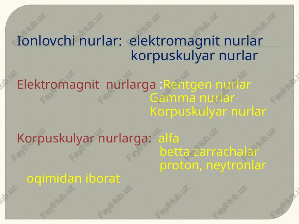 , ampioks, gentamidin qilinadi. antistafilokokk plazmasi va antistafilokokk gamma-globulin tavsiya qilinadi . og’iz bo’shlig’idagi yaralarga rivanol 0.1% va furatsilin 0.02% eritmasida chayqaladi va vitamin a yog’li eritmasi surtiladi. qon o’rnini bosuvchi preparatlar quyiladi. jarroxlik yo’li bilan suyak ko’miga ko’chirib o’tkaziladi image3.png image4.jpeg image5.jpeg image6.jpeg image7.png image8.jpeg image9.jpeg image10.jpeg image11.jpeg image12.jpeg image13.jpeg image14.jpeg image15.jpeg image16.jpeg image17.jpeg image18.jpeg image19.jpeg image2.jpeg /docprops/thumbnail.jpeg