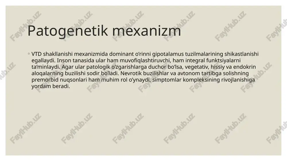 (“yuqori”) bosimning pasayishi kuzatiladi, bu o’zini namoyon qiladi: tana haroratining pasayishi bilan birga rangparlik. doimiy charchoq hissi paydo bo’lishi, ishlashning yomonlashishi. mushaklar zaifligi va uyquchanlik. muntazam bosh og’rig’ining paydo bo’lishi. ishtahaning pasayishi. uzoq muddatli uyqudan keyin yoki ovqatlanish orasidagi tanaffusdan keyin paydo bo’ladigan bosh aylanishi. ko’z yoshi va asabiylashish. tez-tez pre-senkop yoki hushidan ketishning ko’rinishi. dori-darmonlarni davolashchuqur tashxis qo'ygandan so'ng, nevrolog bemorga quyidagi toifadagi dorilarni buyurishi mumkin: antidepressantlar. aks holda, bu toifadagi dorilar sedativ deb ataladi. ularning yordami bilan odamning tashvish darajasi pasayadi va asabiylashish yo'qoladi. shuningdek, antidepressantlarni qabul qilishda bemorlar mushaklar va yurak og'rig'ining kamayishini qayd etadilar. trankvilizatorlar. asossiz qo’rquv va vahima hujumlarini engishga yordam beradi. nootropik dorilar. ushbu toifadagi har bir dori miya qon aylanishini yaxshilashga yordam beradi. miyaga kislorod etishmasligidan kelib chiqadigan oqibatlar qoplanadi. nootropiklar ham stressga aqliy qarshilikka ijobiy ta’sir ko’rsatadi. adrenergik blokerlar. ular yurak faoliyatini normallashtiradi va uning ritmidagi nosimmetrikliklar yo’q qiladi. diuretiklar. vsd uchun …
