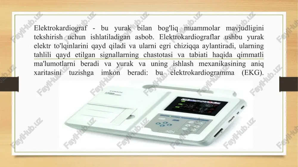 elektokardiografning tuzulishi ishlash prinsipi - Page 3
