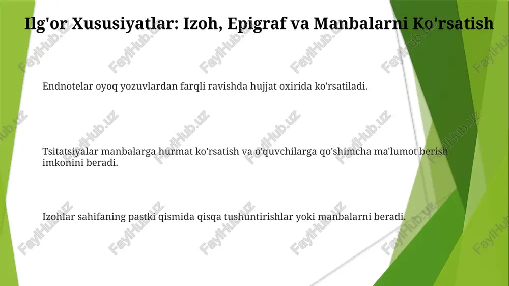 sturlari shaxsiy kompyuterlarda mashhur bo'ldi. zamonaviy matn muharrirlar (2000-yillar - hozirgacha): microsoft word kabi dasturlar ustunlik qildi, murakkab formatlash, hamkorlik vositalari va bulut integratsiyasi bilan ajralib turdi. e'tiboringiz uchun rahmat @taqdimot_robot