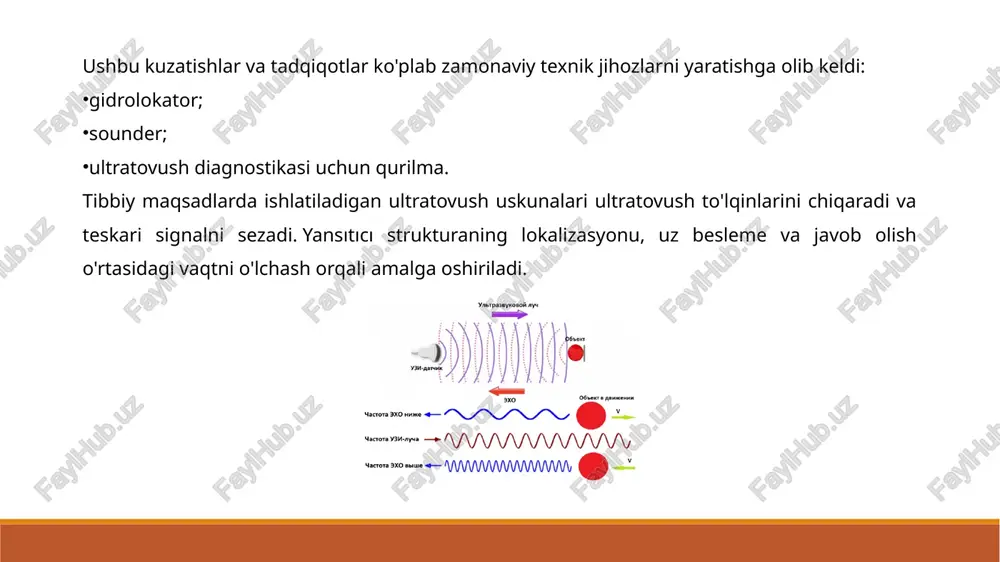 di. qarama-qarshi tomon radiatsiya yutuvchi qatlam bilan qoplangan, bu esa boshqa tomonlarga tarqalishining oldini oladi. uning dizayni va yuqori sezuvchanlik parametri tufayli sensor turli xil sozlamalarga osonlik bilan javob beradi, shuningdek, ma'lum bir chuqurlikka e'tibor qaratish imkonini beradi. fokusning uchta asosiy zonasi mavjud: yaqin. sensorga ulashgan. ovoz to'lqinlari bir-biriga qo'shilib, heterojen maydon va buzilgan tasvir yaratiladi. eng yaxlit muhit qorong'i yoki aniqlangan chiziqlar shaklida ko'rsatiladi. ushbu usul tasvirni tahlil qilish uchun mos emas, lekin sensorni sozlash yoki suv tamponidan foydalanish orqali yaxshilanishi mumkin; fokus. bu o'rganilayotgan ob'ektning aniq rasmini olish imkonini beradi, chunki u ultratovush nurining eng kichik diametri va yuqori to'lqin zichligiga ega; uzoq. zichlikning zaiflashishi va piksellar sonini kamaytirish bilan nurli ko'zlarning tarqalishi bilan tavsiflanadi. ruxsat berish (optik yoki akustik) tahlil samaradorligini ko'rsatadigan asosiy xususiyatlardan biridir. bu ikki ko'rsatilgan ob'ektlar orasidagi masofaga asoslangan. ushbu parametrni oshirish tahlil ob'ekti va boshqa to'qimalar o'rtasida sezilarli akustik farqlar mavjud bo'lganda foydali …