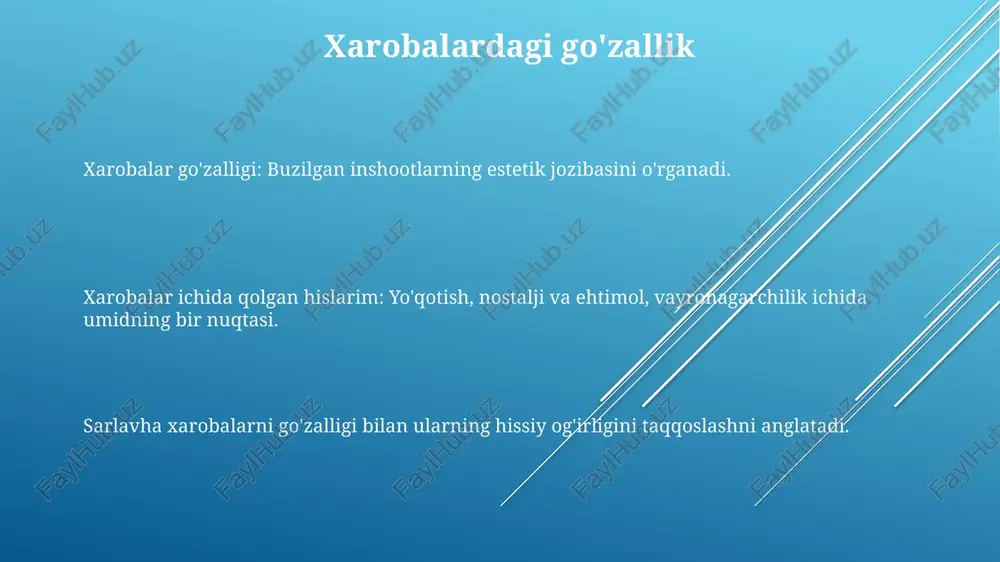 ish halokatdan keyin qolgan his-tuyg'ularni kashf etish. halokat va yo'qotish ichida umid topish. hissiy tiklanish va chidamlilik yo'li. e'tiboringiz uchun rahmat @taqdimot_robot
