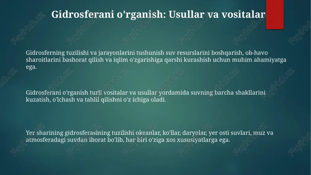 yerning gidrosfera qobig'ining tuzilishini o'rganish - Page 3