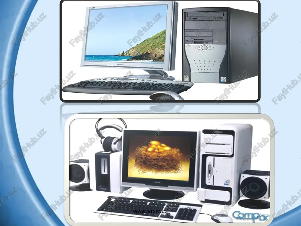 ishlash koidalari umumiy bo'ladi. shuning uchun yangi programma bilan ishlaganingizda bu qoidalardan foydalanishingiz mumkin. mavjud programma ta‘minoti bilan muvofiqligi-windows ms dos ning barcha amaliy paketlari, muharrirlari, elektron jadvallari ishini ta‘minlaydi. ko'p masalaliligi–windows bir paytning o'zida bir necha hujjat bilan ishlaydi, bir programmadan boshqasiga o'tishni ta‘minlaydi. mavjud operativ xotiradan to'liq foydalanish imkoniyati mavjud. qurilma resurslaridan ham to'liq foydalaniladi. windows qurilmalari orasidagi muloqotni programmalarning o'zi ta‘minlaydi * * windows os dan foydalanish vaqtida kamida quyildagi qurilmalar bo'lishi talab qilinadi: protsessor –pentium-100 mgts va undan yo’qori; tezkor xotiraning hajmi – 16 mbayt va undan katta tizimning standart urnatilishi uchun qattiq diskda (vinchesterda) 195 mb bo'sh joyl bo’lishi kerak , lekin tizimning konfiguratsiyasi va tanlangan qismlar soniga qarab, 120 dan 295 mbgacha bush joy zarur bo’lishi mumkin; kompakt disklar va dvd disklar uchun diskovod; monitor ( ega, vga, yaxshisi svga ); printer; klavivtura va sichqoncha. * www.arxiv.uz www.arxiv.uz * windows os dan foydalanish interfeysi …
