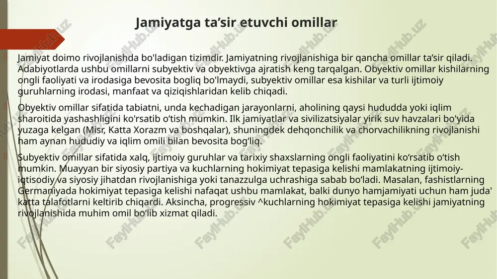 t hayotini tartibga solish insoniyat hayotida eng muhim yutuqlardan biri hisoblanadi. ularnjjig barcha uchun qat’iy qilib o‘rnatilganligi va unga amal qilishning ta’minlanishi jamiyatni tartibga keltiradi. qoidalar qanchalik hayotiy, adolatli bo‘lsa va ularni amalga oshirilishi ta’minlansa, bunday jamiyatda ijtimoiy tartib yuksak darajada bo‘ladi. ijtimoiy hokimiyat va boshqaruv jihatidan ibtidoiy jamiyatning quyidagi xususiyatlarini ko‘rsatib o‘tish mumkin - ibtidoiy jamoa tuzumida kishilarning urug‘ yoki qabilaga mansubligi ularning qon-qarindoshligiga qarab aniqlangan; - ijtimoiy hokimiyat to‘laligicha jamiyatning o‘ziga tegishli bo'lgan, bunda urug‘ uchun eng muhim bo'lgan masalalar yuzasidan boshqaruv qarorlari urug‘ a’zolarining umumiy yig'inida qabul qilingan. boshqaruv ishlarida urug‘ning barcha katta yoshli a’zolari - erkaklar ham, ayollar ham teng ishtirok etganlar; - ibtidoiy jamoa tuzumida davlatga xos bo'lgan xususiyatlar (hokimiyat tuzilmalari, armiya, huquqni muhofaza qiluvchi organlar va boshqa muassasalar) mavjud bo‘lmagan. ijtimoiy boshqaruv urug‘ oqsoqollari, sarkardalar, umumiy yig‘in doirasida amalga oshirilgan; - ijtimoiy faoliyat ustidan joriy rahbarlikni jamoa tomonidan saylangan urug‘ oqsoqoli amalga oshirgan. favqulodda …