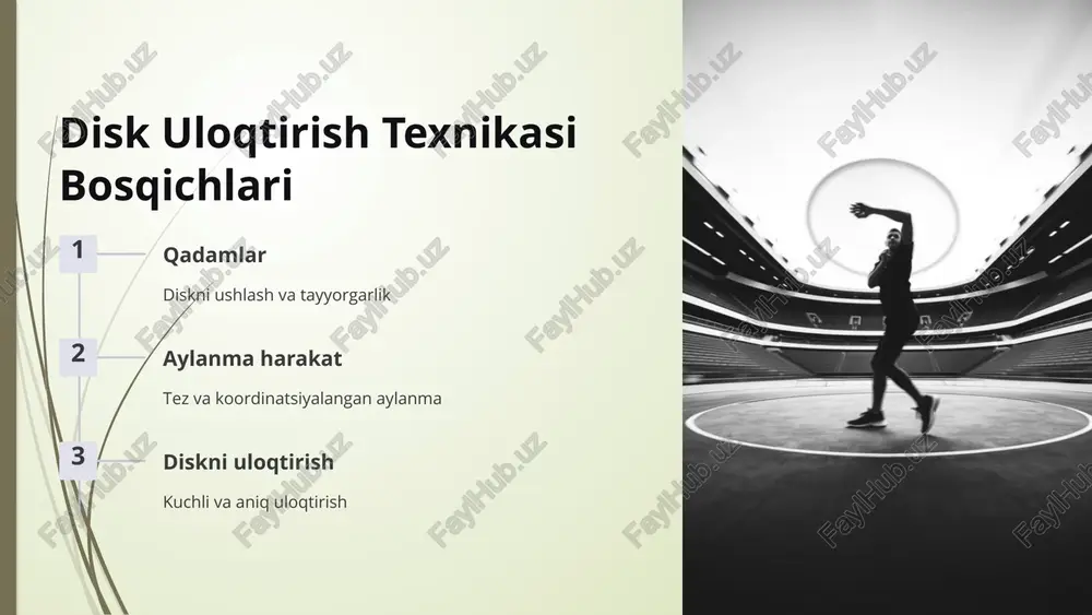 yengil atletika uloqtirish turlari texnikasini oʻrgatish - Page 3
