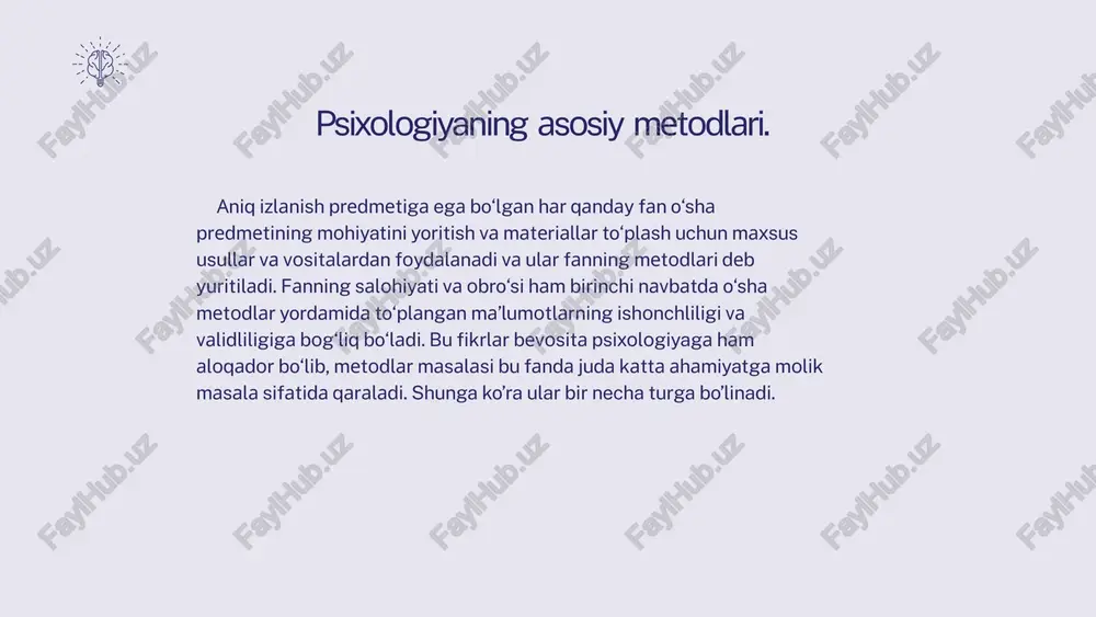 ardan kutiladigan javoblar (yopiq anketa), yoki erkin o‘z fikrini bayon etish imkoniyatini beruvchi (ochiq anketa) so‘rovnomalar aniq va ravon tilda javob beruvchilar tushunish darajasiga monand tuzilgan bo‘lsa, shubxasiz, qimmatli birlamchi materiallar to‘planadi. so‘roqning ham erkin va standartlashtirilgan shakllari mavjud bo‘lib, birinchisida oldindan nimalar so‘ralishi qat’iy belgilab olinmaydi, ikkinchi shaklida esa, xattoki, komp’yuterda dasturi ishlab chiqilib, minglab odamlarda bir xil talablar doirasida so‘roq o‘tkazilishi nazarda tutiladi. test metodi testlar oxirgi paytda hayotimizga dadil kirib kelgan tekshiruv usullari sirasiga kiradi. ular yordamida biror o‘rganilayotgan hodisa xususida ham sifat, ham miqdor xarakteristikalarini olish, ularni ko‘pchilikda qayta - qayta sinash va ma’lumotlarni korrelyasion analiz orqali ishonchlilikka tekshirish mumkin bo‘ladi. ayni testga qo‘yilgan talab hech qachon o‘zgarmaydi, xattoki, shunday testlar borki, ular turli millat va elat vakillarida, turli davrlarda ham o‘zgarmagan holda ishlatilaveradi. masalan, ravenning aqliy intellektni o‘lchash, kettelning va ayzenkning shaxs testlari shular jumlasidandir. test - so‘rov oldindan qat’iy tarzda qabul qilingan savollarga beriladigan …