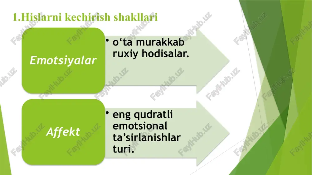 hqari zo‘riqish natijasida paydo bo‘ladigan tanglik jarayonidir stress konstruktiv – biz turidagi (ko‘pchilik orasida); destruktiv – men turidagi (yakka shaxs o‘zi bilan) kechadigan jarayon. darvin fikricha, faqatgina insonlar his tuyg'ularga ega bolmay hayvonlar ham, qo'rquv g'azabni, va hamda sevgi holatlar uchrab turishini aytgan u.kennon yana shuni ta’kidlab o‘tadiki, organizmni stressga qarshi kurashish yoki qochish vaqtida yurak urishi tezlashadi, qon aylanishi buziladi, ya’ni maqsadga intilish uchun tayyorgarlik ko‘rishda organizmda qochish va kurashish kechadi. bu reaksiyani u organizmni moslashish tizimi deb ataydi. .kennon nazariyalariga qo‘shimchalar kiritib, stress psixologiya va tibbiyotda asosiy tushunchalarda biri ekinligini aytib o‘tgan. g.sele stress har doim ham zararli emas, ba’zan inson organizmiga yordam, ko‘mak foyda berishi mumkin. g.seleni fikricha, shu sabablar muhim va nomuhim stressni keltirib chiqaradi. bu vaziyatlar bir-biriga bog‘liqdir. g.seleni fikricha, shu sabablar muhim va nomuhim stressni keltirib chiqaradi. bu vaziyatlar bir-biriga bog‘liqdir. bunda 3 bosqich ajratiladi. xavotirlik bosqichi; moslashish bosqichi; o‘ta charchash bosqichi. 2.yuksak hislar …