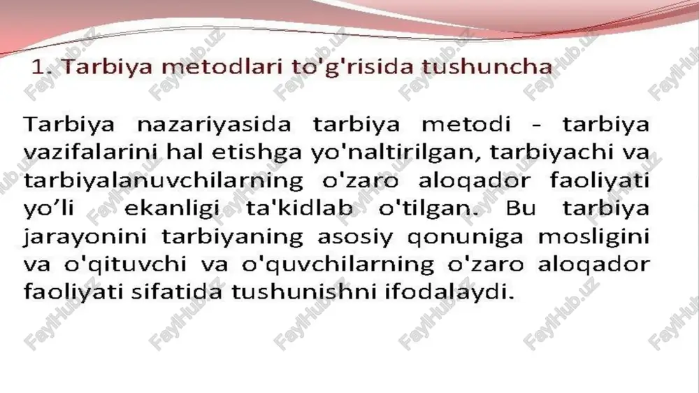 tarbiya - jarayoninining shakllari va metodlari - Page 3