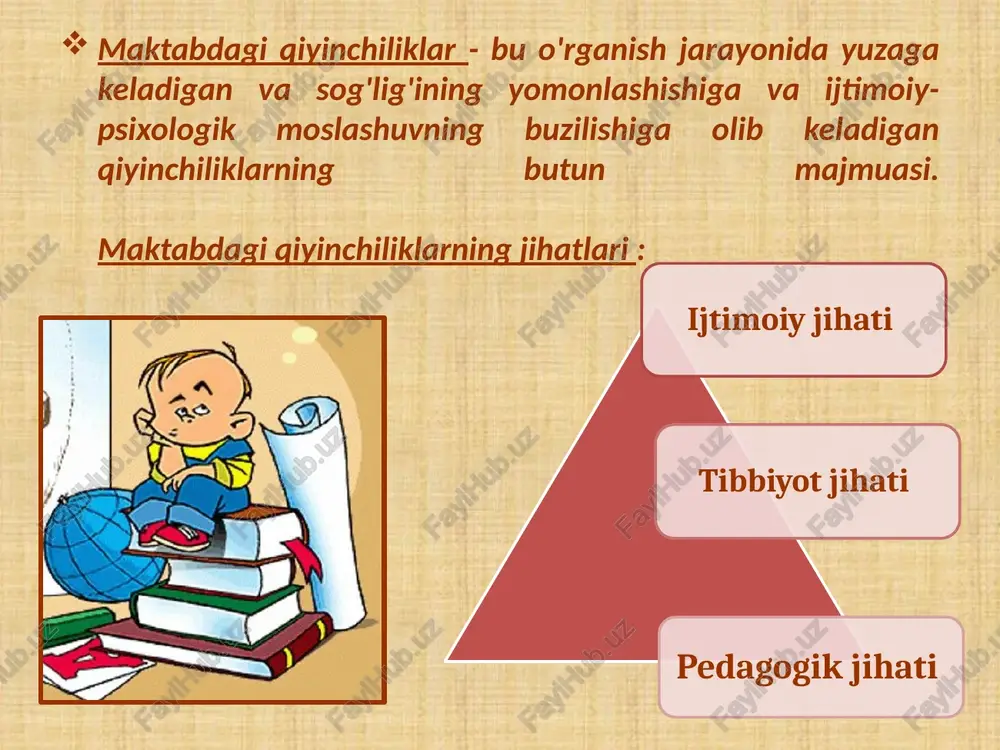 . "maktabga tayyorgarlikning ekspress diagnostikasi", sankt-peterburg, 1997 yil bogdanova t. g., kornilova t. v. "bolaning kognitiv sohasining diagnostikasi", m., 1994 yil. venger l.a., tsukerman n.k. "boshlang'ich maktab yoshidagi bolalarni individual tekshirish sxemasi", tomsk, 1993 yil . psixologik-pedagogik diagnostika” doirasida. i. yu. levchenko, s. d. zabramnaya tomonidan tahrirlangan . darslik, m., 2003 yil. shmelev a.g. "psixodiagnostika asoslari", rostov, "feniks", 1996 yil. rubinshteyn s. l. "umumiy psixologiya asoslari", sankt-peterburg, "piter", 2009 yil. anastasi a. "psixologik test", sankt-peterburg, "peter", 2010 yil. zabramnaya s. d. "bolalar aqliy rivojlanishining psixologik-pedagogik diagnostikasi", m., 1995 yil. image2.jpeg image3.jpeg image4.jpeg image5.jpeg image6.png image7.png image8.gif image9.png image10.png image11.jpeg image12.jpeg image13.jpeg image1.png a book with a story of a house at the forest