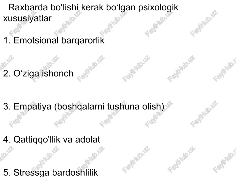 raxbarning psixologik xususiyatlari - Page 3