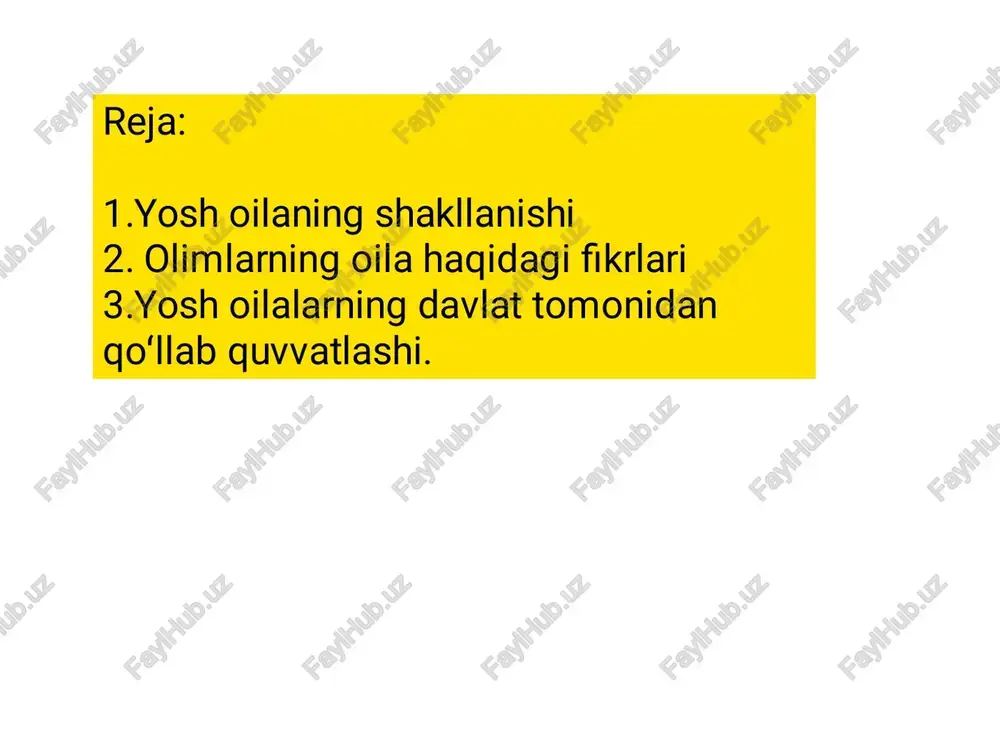 yosh oilaning vujudga keliwi va uning vazifalar - Page 3