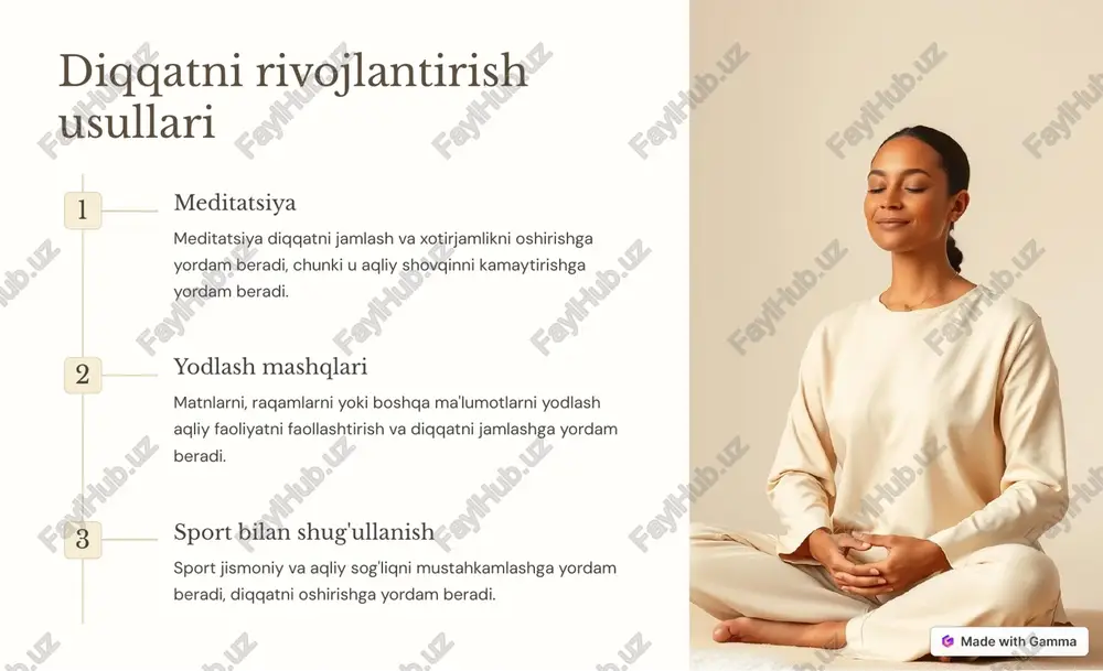 ng hayot sifatimizni, ish samaradorligimizni va umumiy farovonligimizni yaxshilashga yordam beradi. https://gamma.app/?utm_source=made-with-gamma