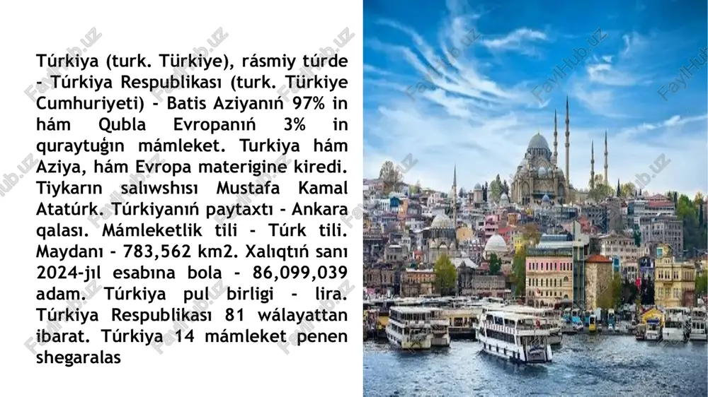 - turkiyadagı oraylıq anadoludaģı ayga uqsas ózine tán landshaftı, jer astı qalaları, úńgir shirkewleri hám taslarga oyılǵan úyleri menen belgili bolgan aymaq.túrkiyanıń anadolu wálayatınıń orayında jaylasqan kappadokiya úlkesi, onıń mıń jıllar dawamındaǵı jawın-shashınlardıń jemiriwi nátiyjesinde payda bolǵan oypatlıqları, kanyonları, tóbelikleri hám ájayıp taw jınısları, erjiyes, melendiz hám hasan vulkanlı tawları arasında jaylasqan lava menen qaplanǵan tegisligi, taw jınıslarınan oyıp islengen troglodit úyleri hám jer astınan qazıp shıǵarılǵan qalaları ózgeshe kóriniske iye bolǵan turistlik orın. dúnyanıń jetekshi turizm baǵdarlarınan biri bolǵan túrkiya tabıslı ósiwdi dawam ettirdi hám 2023-jılı ótken jılǵa salıstırǵanda 10% ósim menen 56,7 million xalıqaralıq keliwshilerdi qabılladı. túrkiya mádeniyat hám turizm ministrligi tárepinen járiyalanǵanınday, mámlekettiń turizmnen túsken dáramatı ótken jıldıń usı dáwirine salıstırǵanda 17 procentke artıp, 54,3 milliard dollarǵa jetti, bir kúnlik keliwshiler ushın ortasha qárejet bolsa 99 dollarǵa jetti. xalıqaralıq keliwshiler sanı hám turizmnen túsken dáramat mámlekettiń rekord kórsetkishleri sıpatında járiyalanadı. 2023-jılı dúnyanıń eń kóp keliwshi 6-mámleketi sıpatında …