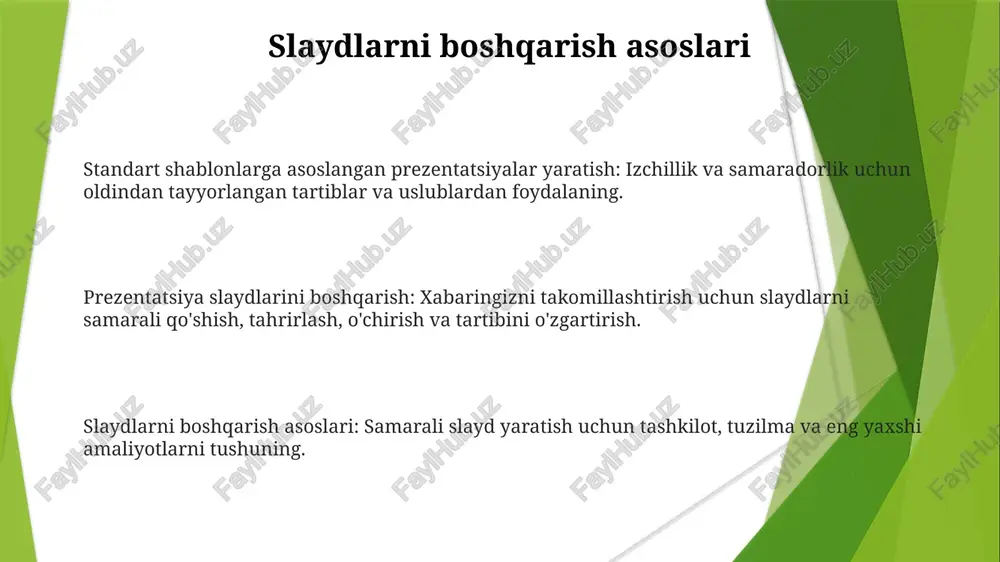 standart shablonlar asosida taqdimot yaratish - Page 3