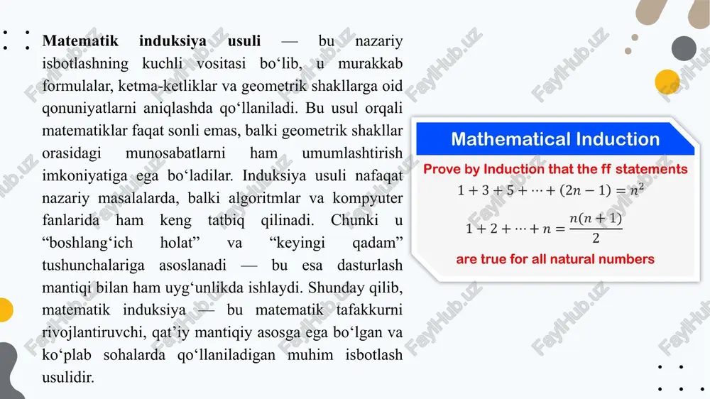 geometrik isbotlashda matematik induksiyaning tatbiqlari - Page 3