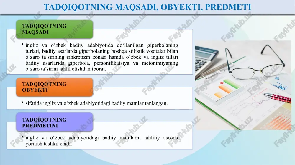 yaning asosiy mazmuni polikarpova «giperbola kabi elementar bo‘lmagan hodisaning mohiyatini bitta to‘liq ta'rif bilan yoritib bo‘lmaydi»,-deb hisoblaydi. ilmiy adabiyotlarda giperbola (yunoncha giperboladan - ortiqcha, bo‘rttirish)ning ko‘plab talqinlarini topish mumkin. a.p. skovorodnikov giperbolani «adresatga ma’lum bir ta’sir ko‘rsatish uchun nutqda amalga oshiriladigan me’yordan pragmatik asoslangan va modellashtirilgan og‘ish yoki uning neytral variantini» amalga oshiradigan ritorik vosita sifatida tasniflaydi. giperbola - yozuvchi va o‘quvchi o‘rtasidagi kelishuv bo‘lib, narsa va hodisalarni eng yorqin, rang-barang, xayoliy va ifodali tasvirlash vositasidir giperbola bu ‒ ta’kidlash yoki ta’sir qilish uchun ishlatiladigan ataylab va haddan tashqari oshirib yuborish bilan tavsiflangan ritorik vosita. u “mubolagʻa” deb atalib, uch turga boʻlingan: tabligʻ, igʻroq va gʻuluv. misollar “men senga million marta aytdim” yoki “quyoshdan issiqroq”; «uning oltin qalbi bor»; «tezlikda o‘qdan tezroq»; «men bir yil uxlasam bo‘lardi» agar u bugun tungacha qo‘ng‘iroq qilmasa, men mutlaqo o‘laman. talaffuz qilinganda, ma’ruzachi uzoq vaqt davomida uning chaqirig‘ini kutgan va bu hodisaga nisbatan o‘z …