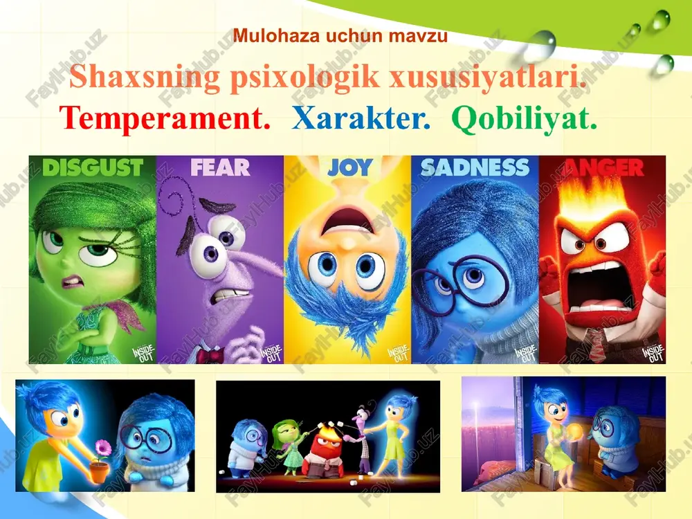 shu bilan birga, ogohlantiruvchilarning harakatlariga nisbatan yuqori sezuvchanlik (ya'ni, past chegara) mavjud. kuchli muvozanatsiz tur. kuchli asab tizimi bilan ajralib turadi, u asosiy asabiy jarayonlarning nomutanosibligi - qo'zg'alish jarayonlarining tormozlanish jarayonlaridan ustunligi bilan tavsiflanadi. kuchli muvozanatli mobil turi. tormozlanish va qo'zg'alish jarayonlari kuchli va muvozanatli, ammo ularning tezligi, harakatchanligi va asabiy jarayonlarning tez aylanishi nerv birikmalarining nisbatan beqarorligiga olib keladi. kuchli muvozanatli inert turi. kuchli va muvozanatli asab jarayonlari past harakatchanlik bilan tavsiflanadi. bu tip vakillari har doim tashqi tomondan xotirjam, bir tekis va hayajonlanish qiyin. nerv tizimining turlari sangivenik temperament kuchli, muvozanatli, tezkor asab tizimining turiga mos keladi. flegmatik - kuchli, muvozanatli, sekin tip. xolerik - kuchli muvozanatsiz tur. melanxolik - asab tizimining zaif turi. hozirgi davrda temperament tipi deganda, ma'lum insonlar guruhi uchun umumiy bo’lgan xususiyatlarning sodda majmuasi emas, balki mazkur xususiyatlarning qonuniy, zaruriy o’zaro bog’liqligi tushuniladi. temperament tipini tavsiflovchi xususiyatlarning qonuniy tarzda o’zaro bog’liqligi quyidagicha aks etishi …